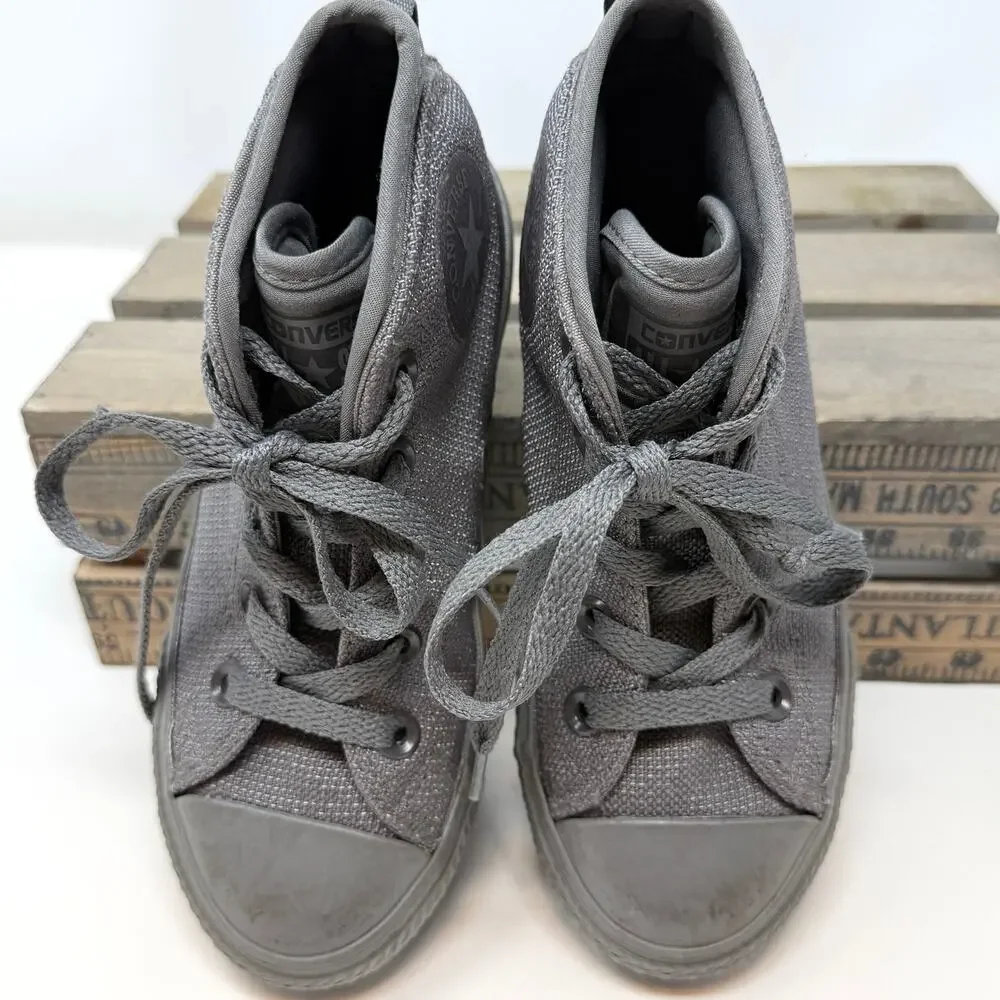 Converse Kids Chuck Taylor All Star Syde Street High Top Sneakers Grey Size 13